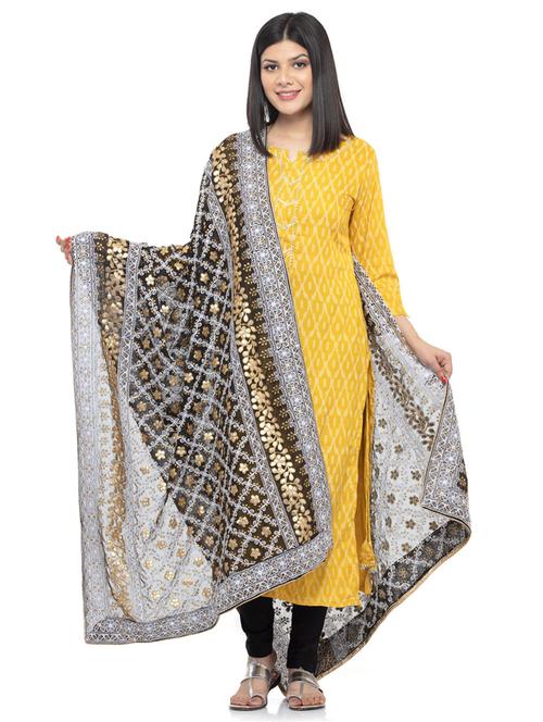 gota work self design dupatta - 19417030 - Very Small Image - 1