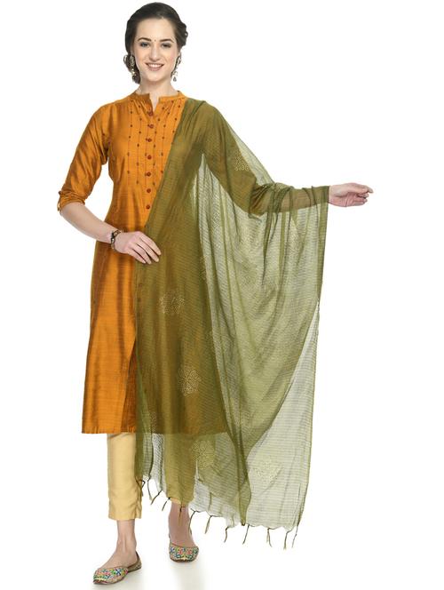 olive sel desgin dupatta - 19417040 - Very Small Image - 1