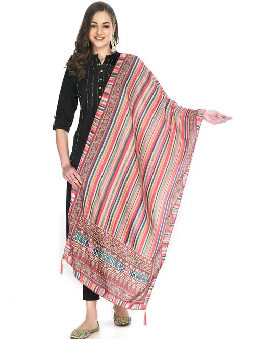 multi colored striped dupatta - 19417049 - Very Small Image - 1
