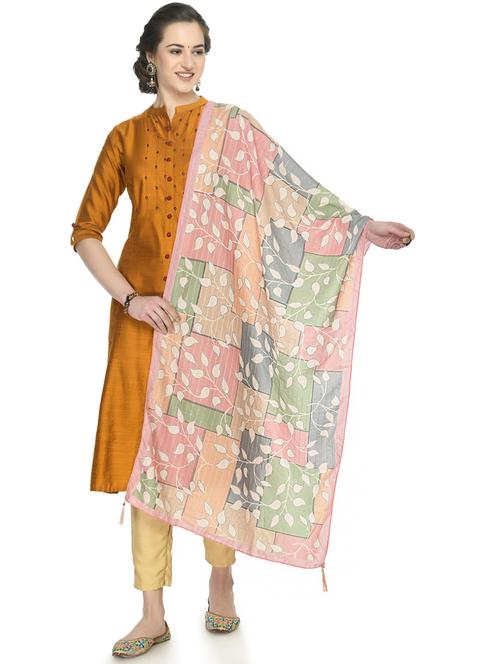 multi colored cotton blend dupatta - 19417105 - Very Small Image - 1