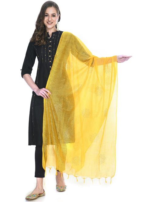 yellow embellished dupatta - 19417131 - Very Small Image - 1