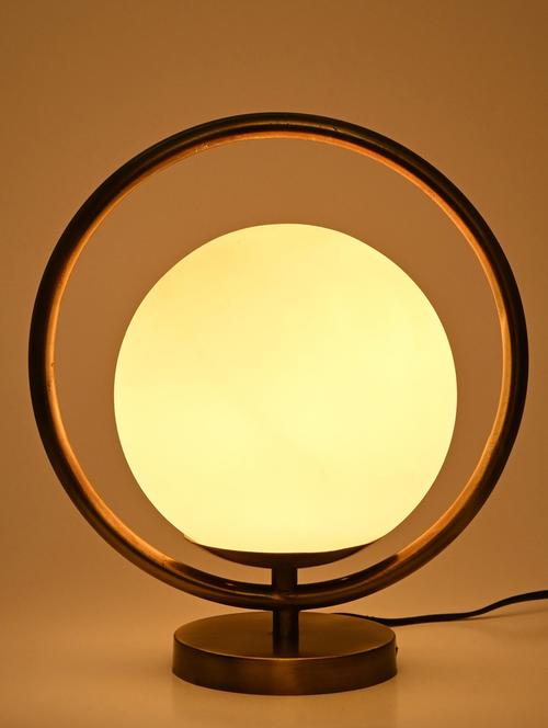 designer & decorative round table lamp with decorative colorful glass shade - 19417560 - Very Small Image - 1