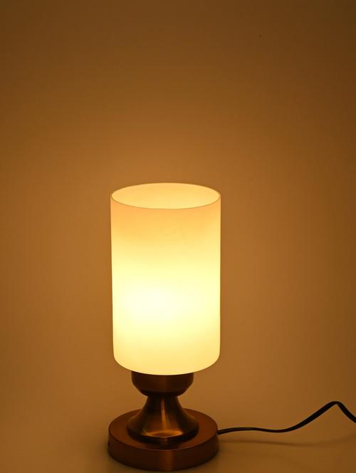 designer led compatible table lamp with decorated glass shade - 19417566 - Very Small Image - 1