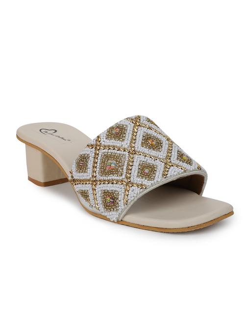women embellished slip on sandal - 19418275 - Very Small Image - 1