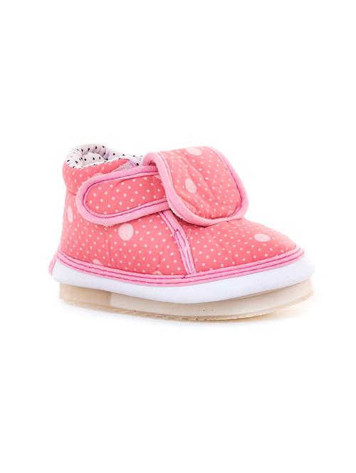 kids pink canvas printed booties - 19420250 - Very Small Image - 1