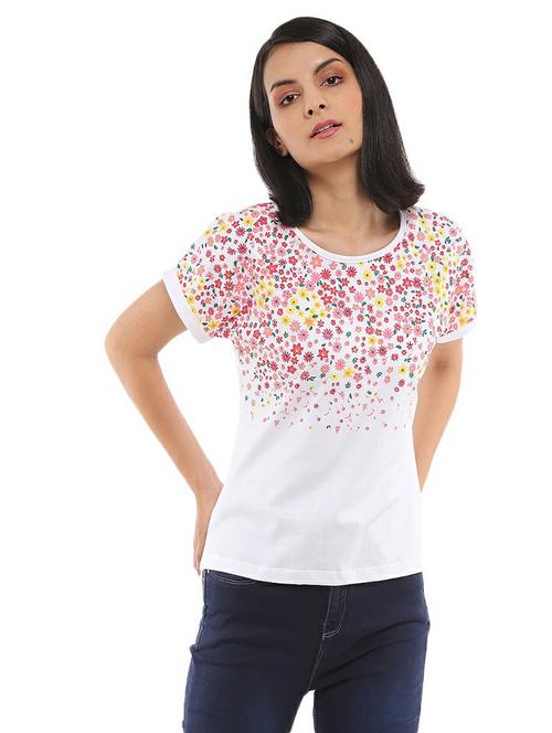 round neck printed regular tee - 19420302 - Very Small Image - 1