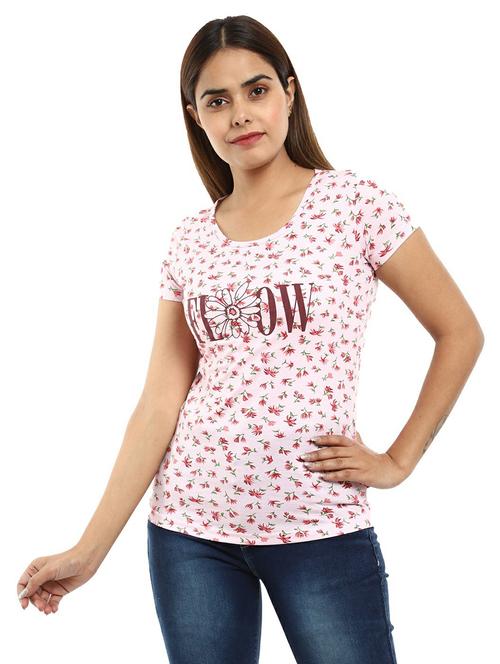 women's all over print round neck t-shirt - 19420313 - Very Small Image - 1