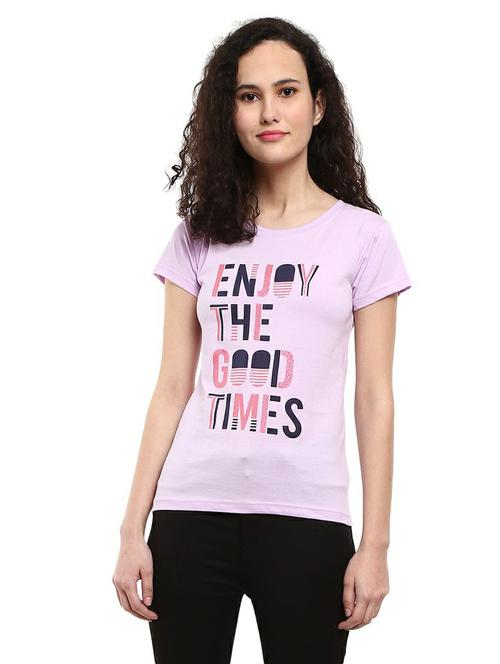 women's front print round neck t-shirt - 19420391 - Very Small Image - 1