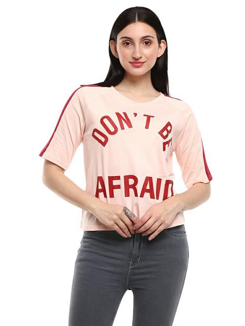 women's front print round neck t-shirt - 19420394 - Very Small Image - 1