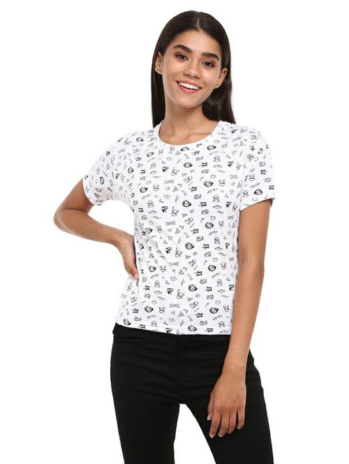 women's all over print round neck t-shirt - 19420466 - Very Small Image - 1