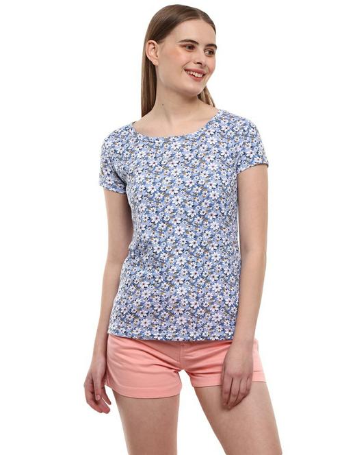 women's all over print round neck t-shirt - 19420467 - Very Small Image - 1