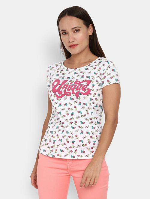 women's all over print round neck t-shirt - 19420491 - Very Small Image - 1
