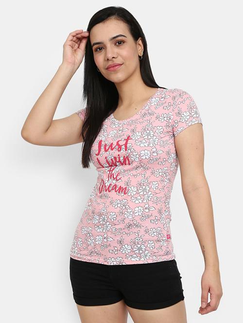women's all over print round neck t-shirt - 19420621 - Very Small Image - 1