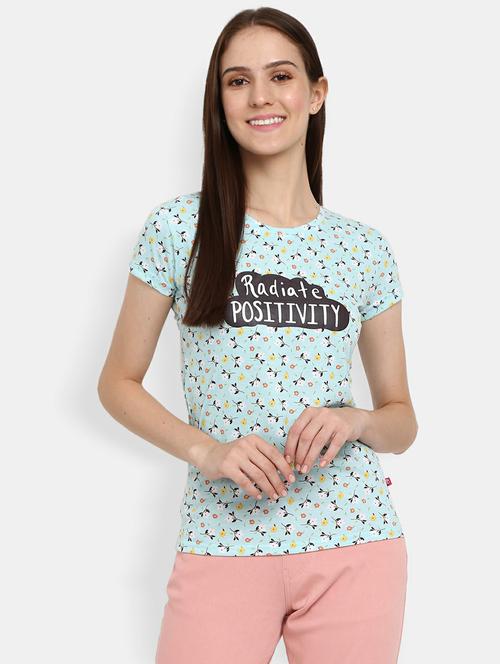 women's front print round neck t-shirt - 19420625 - Very Small Image - 1