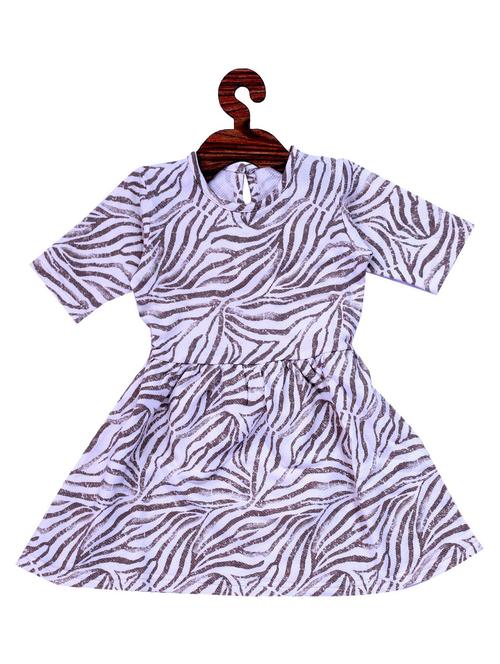 purple printed cotton blend frock - 19421067 - Very Small Image - 1