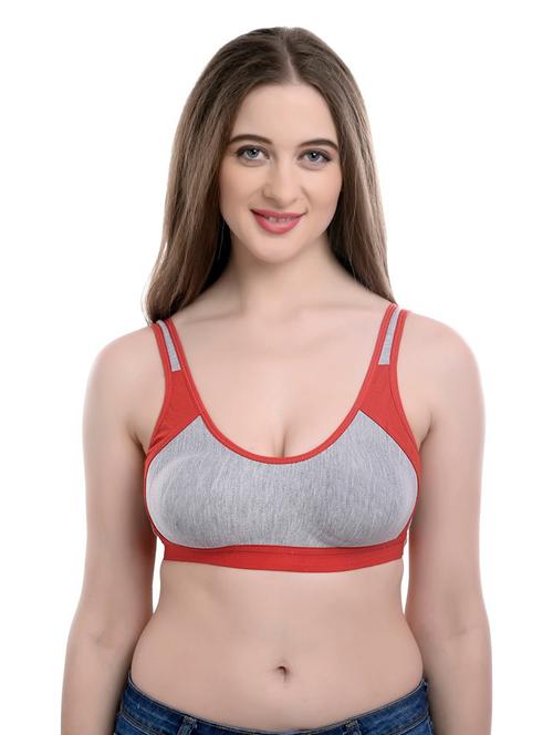 red cotton sportsr bra - 19421194 - Very Small Image - 1