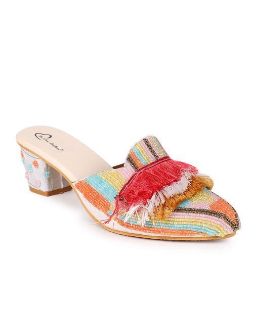multi colored embellished mules - 19421392 - Very Small Image - 1