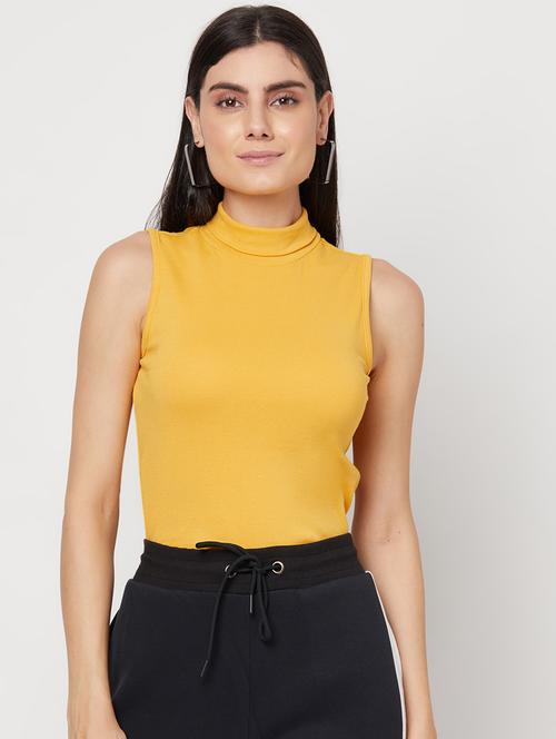 women's straight high neck top - 19421544 - Very Small Image - 1