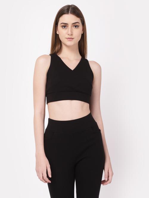 cotton overlapped knitted top - 19421600 - Very Small Image - 1