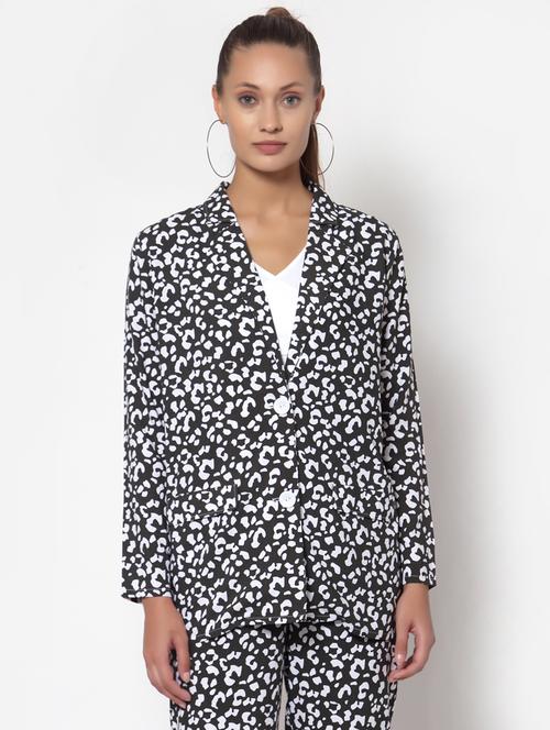 full sleeve printed blazer - 19421997 - Very Small Image - 1