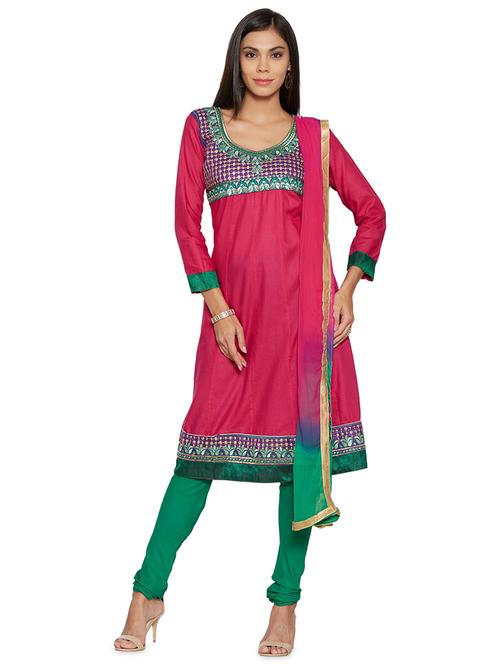 pink self design unstitched suit set - 19422146 - Very Small Image - 1