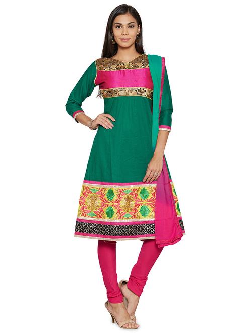 multi colored self design unstitched suit set - 19422156 - Very Small Image - 1