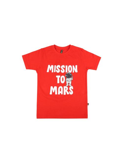 red printed round neck t-shirt - 19422848 - Very Small Image - 1
