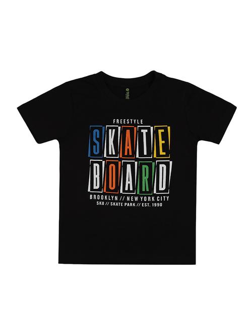 kids typographic printed round neck t-shirt - 19423069 - Very Small Image - 1