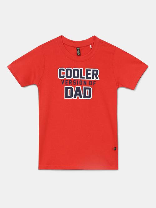 kids typographic printed round neck t-shirt - 19423099 - Very Small Image - 1