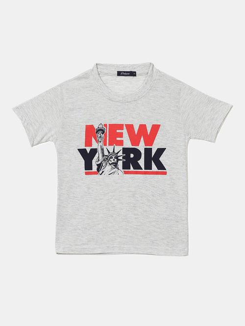 kids typographic printed round neck t-shirt - 19423103 - Very Small Image - 1