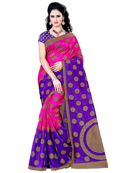 polka doted bhagalpuri saree with blouse - 19423873 - Very Small Image - 1