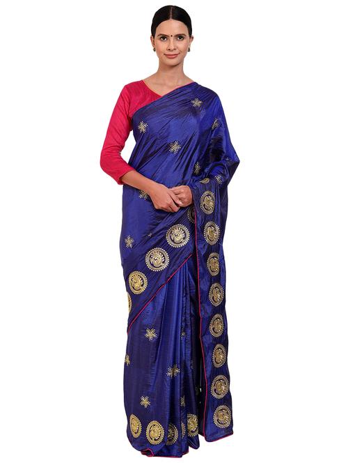 self designed saree with blouse - 19424019 - Very Small Image - 1