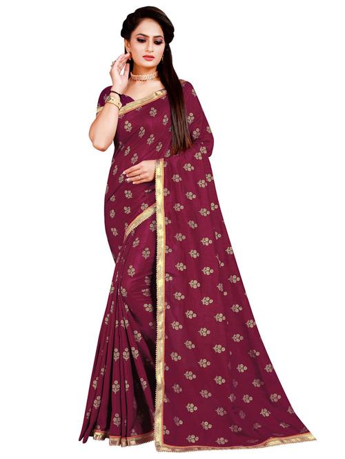 contrast bordered woven saree - 19424144 - Very Small Image - 1