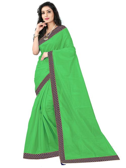 solid plain saree with blouse - 19427189 - Very Small Image - 1