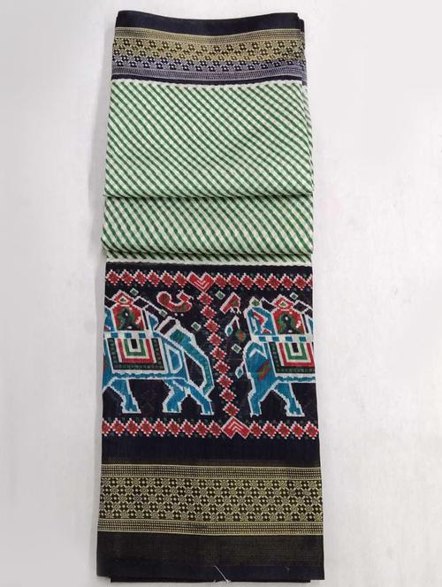 contrast bordered woven saree with blouse - 19429547 - Very Small Image - 1