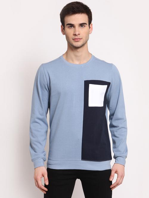 mens color block sweatshirt - 19430414 - Very Small Image - 1