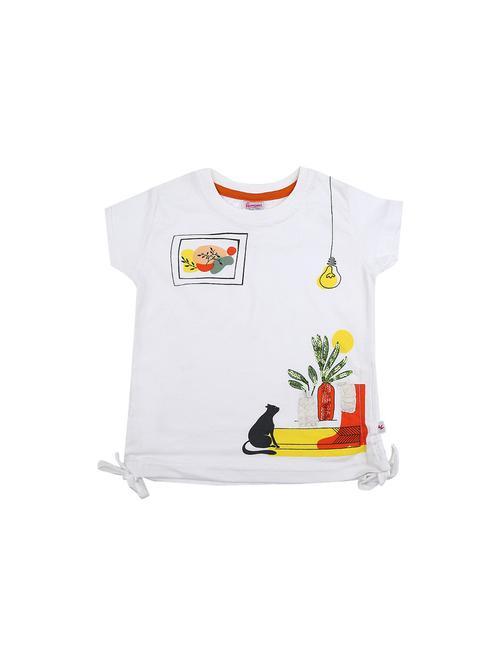 white printed regular tee - 19430525 - Very Small Image - 1