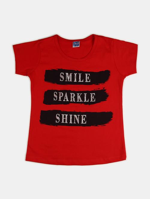 girls round neck printed regular tee - 19430734 - Very Small Image - 1