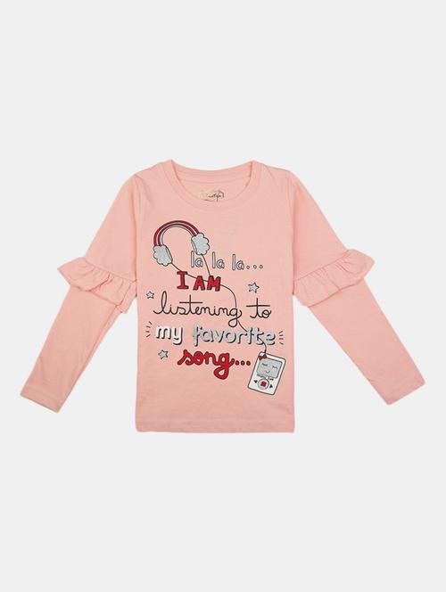 girls round neck printed regular tee - 19430828 - Very Small Image - 1