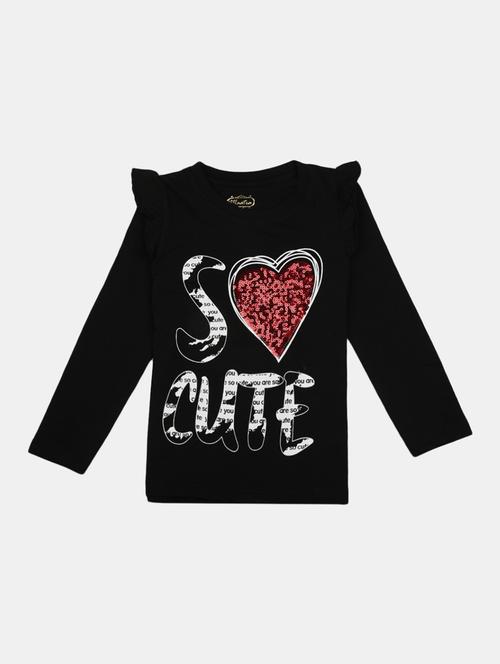 girls round neck printed regular tee - 19430839 - Very Small Image - 1