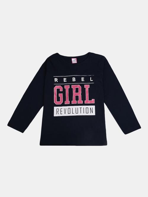 girls round neck printed regular tee - 19430845 - Very Small Image - 1