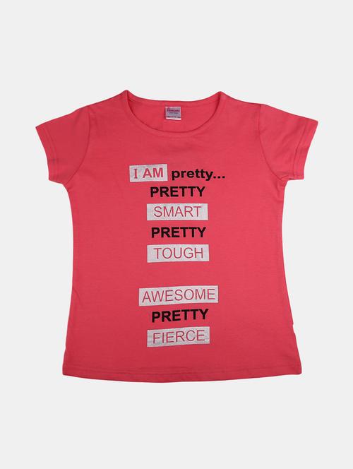 girls round neck printed regular tee - 19430863 - Very Small Image - 1