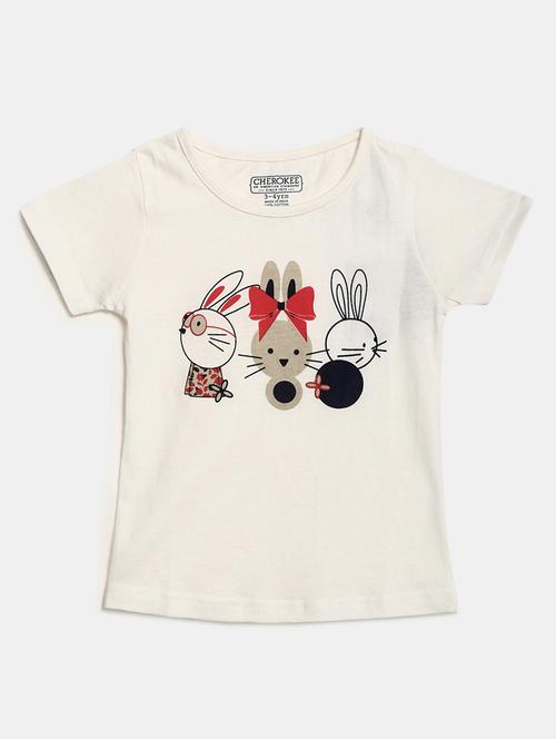 girls printed regular tee - 19430903 - Very Small Image - 1