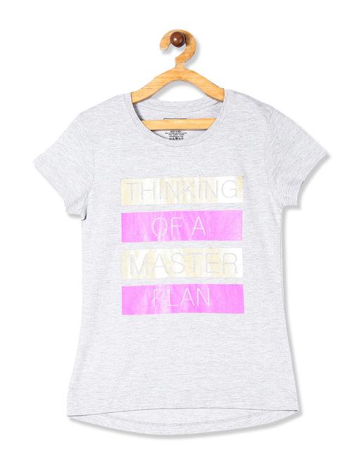 girls printed regular tee - 19430920 - Very Small Image - 1