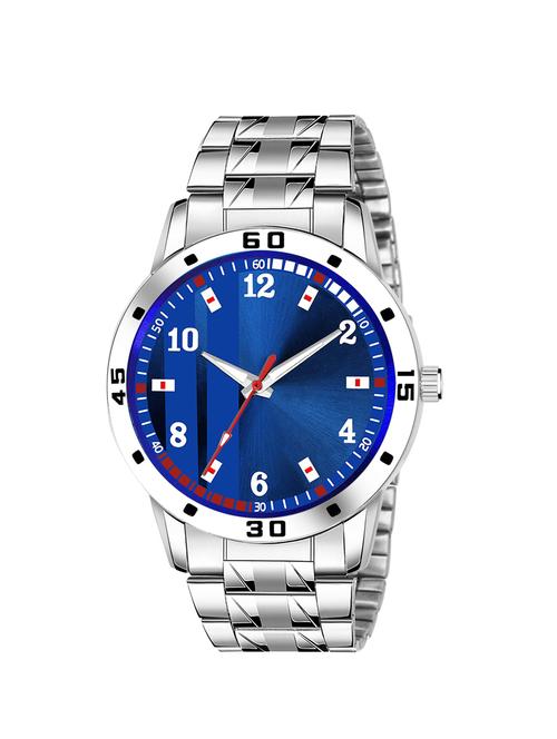 silver blue men style boys hand watch gents 2022 steel chain - 19431170 - Very Small Image - 1