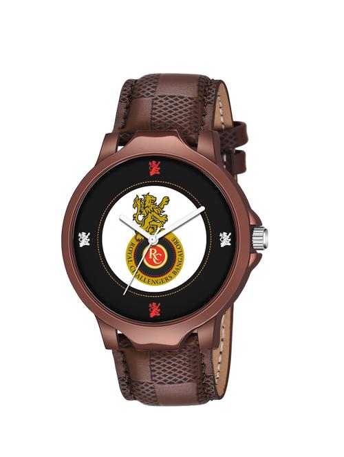 csk chennai super kings brown stylish trending cricket lovers analog watch - 19431176 - Very Small Image - 1