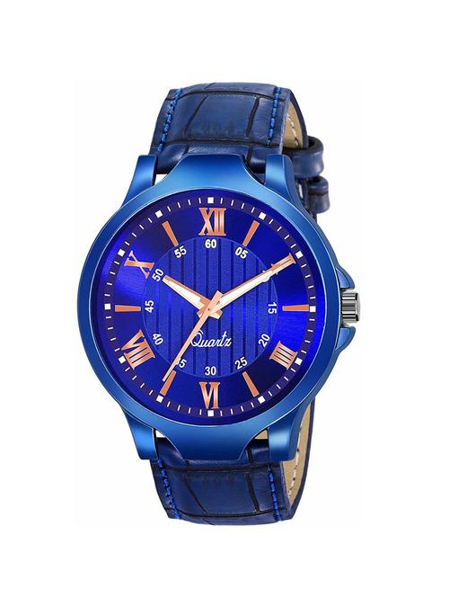 nx_crystal-bd blue leather strap-men premium quality designer fashion wrist - 19431194 - Very Small Image - 1