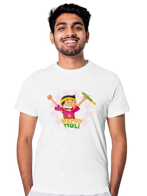 printed polyester holi t-shirts - 19431356 - Very Small Image - 1