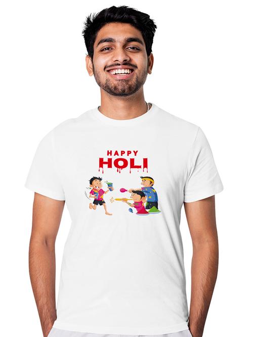 printed polyester holi t-shirts - 19431368 - Very Small Image - 1