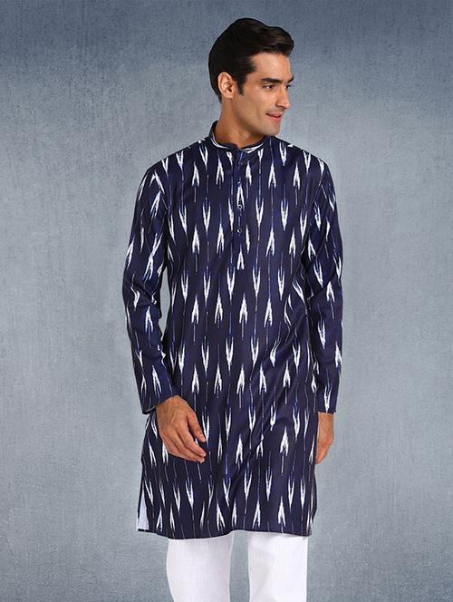 printed cotton long kurta - 19432072 - Very Small Image - 1